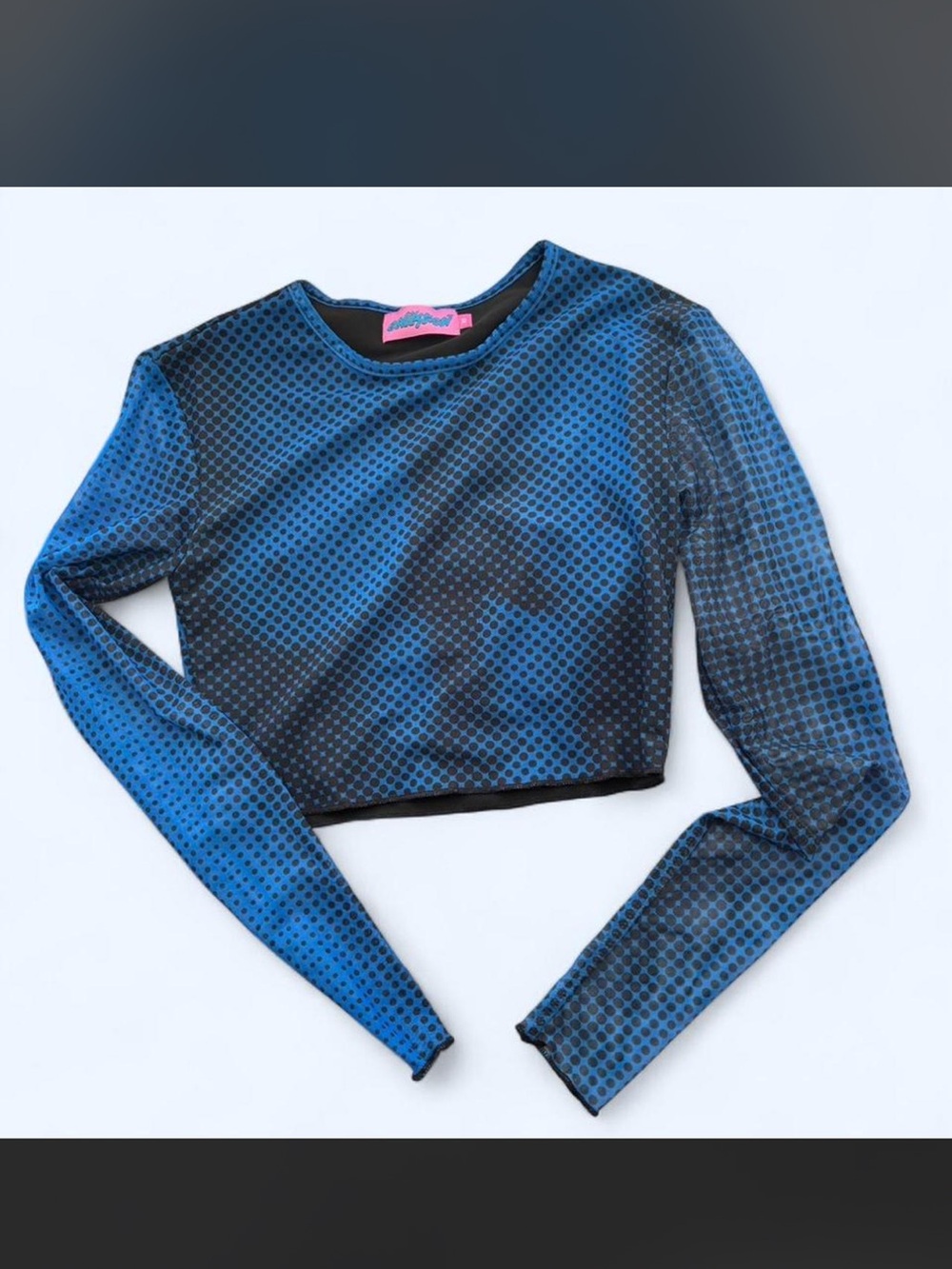 Edikted Blue Mesh Top